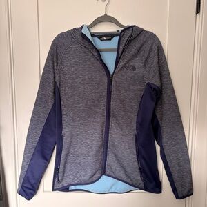 The North Face Women's Full Zip Fleece Hoodie Jacket Size Large Blue